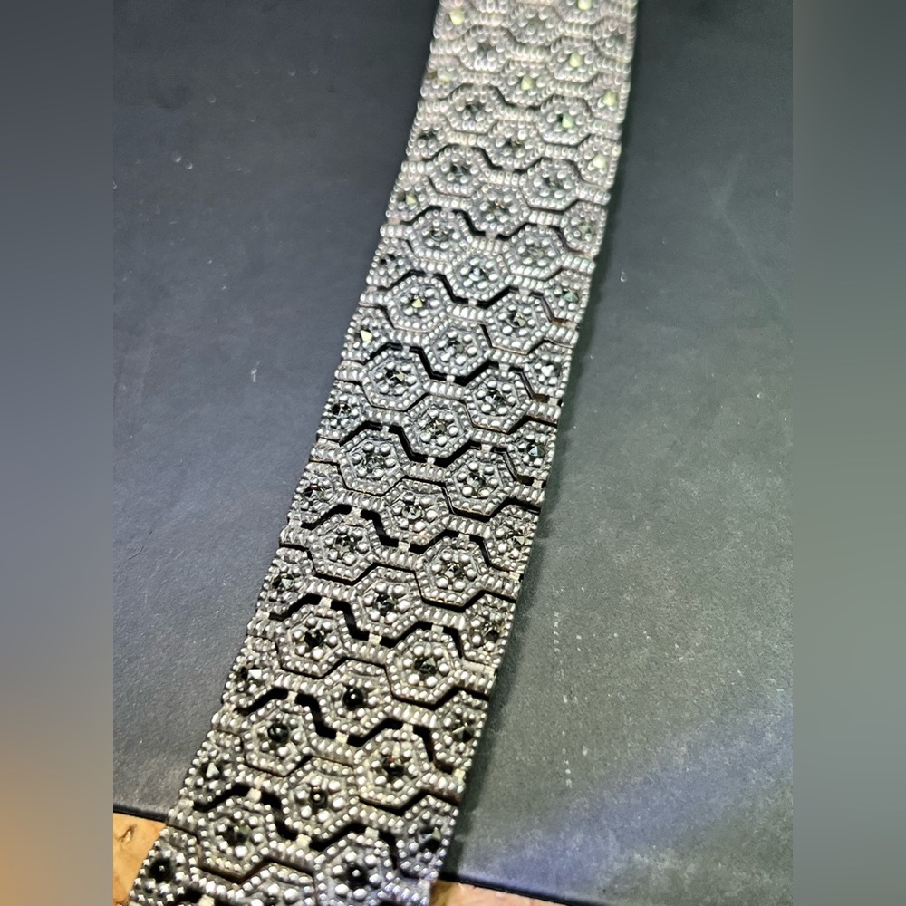 925 silver marcasite honeycomb bracelet SOLD SOLD
